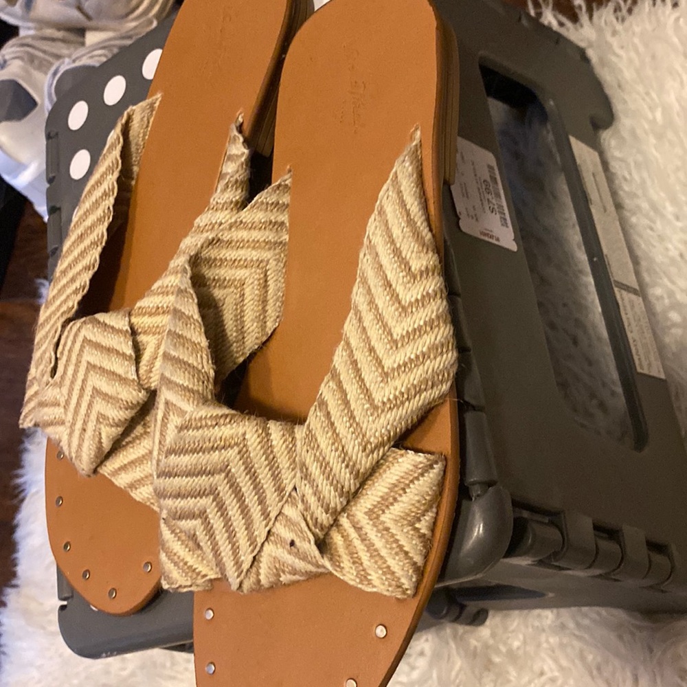 9.5 slide cream/ tan perfect summer slide